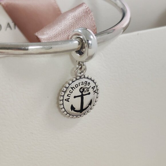 Pandora Anchorage AK Exclusive Travel Destination Dangle Charm S925 Silver - Picture 3 of 8